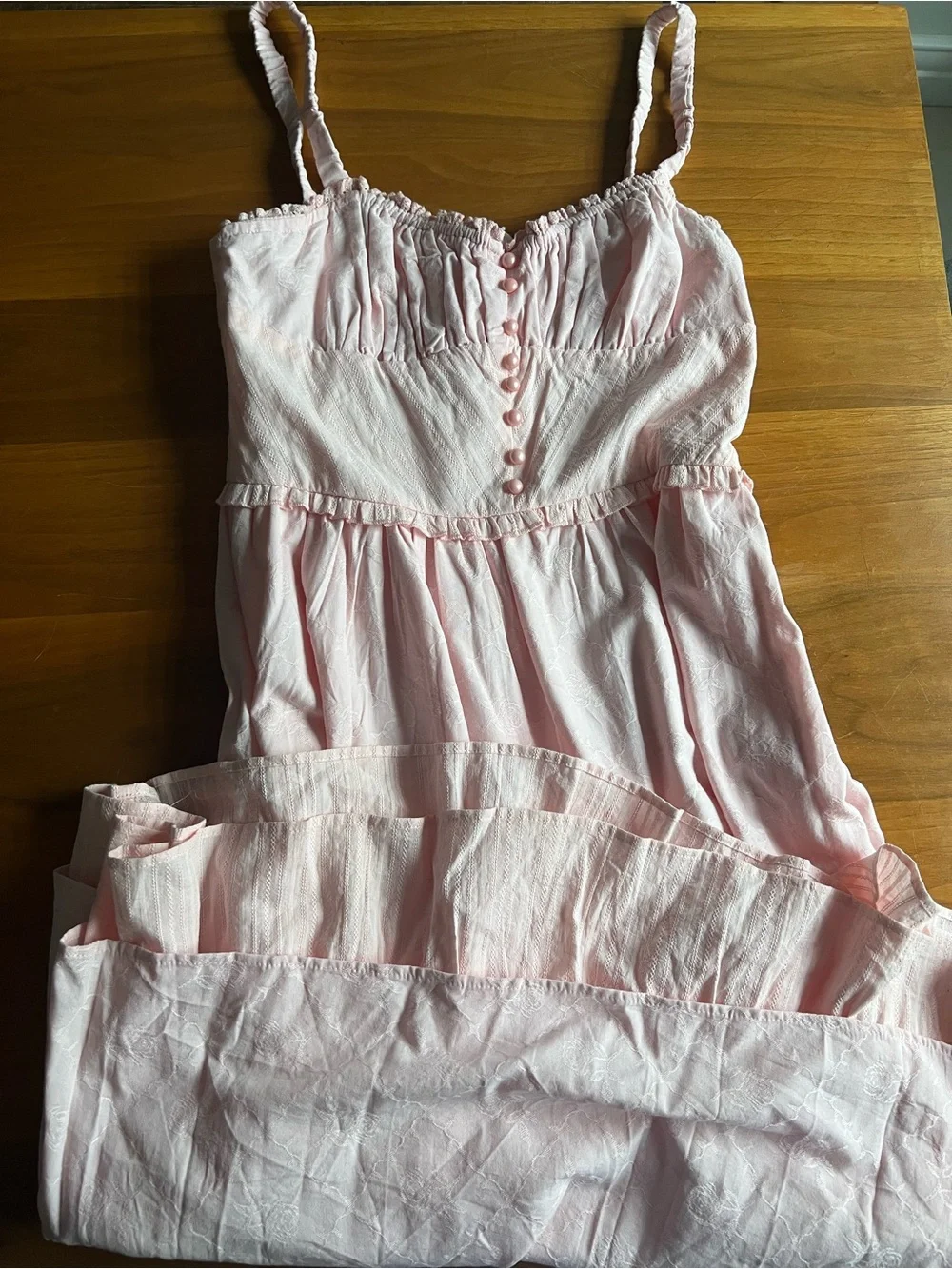 Commense Pale Pink Ruffled Sundress - Picture 1 of 3